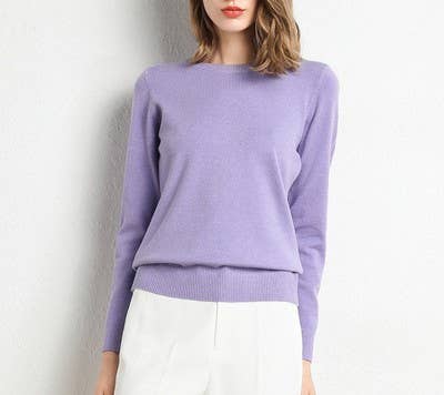 Round Neck Knitted Cardigan with Base Sweater
