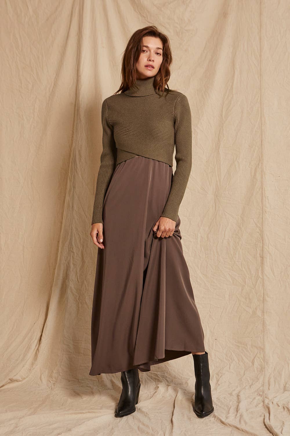 CX9288 - Brooks Dress and Sweater Two-Piece Set
