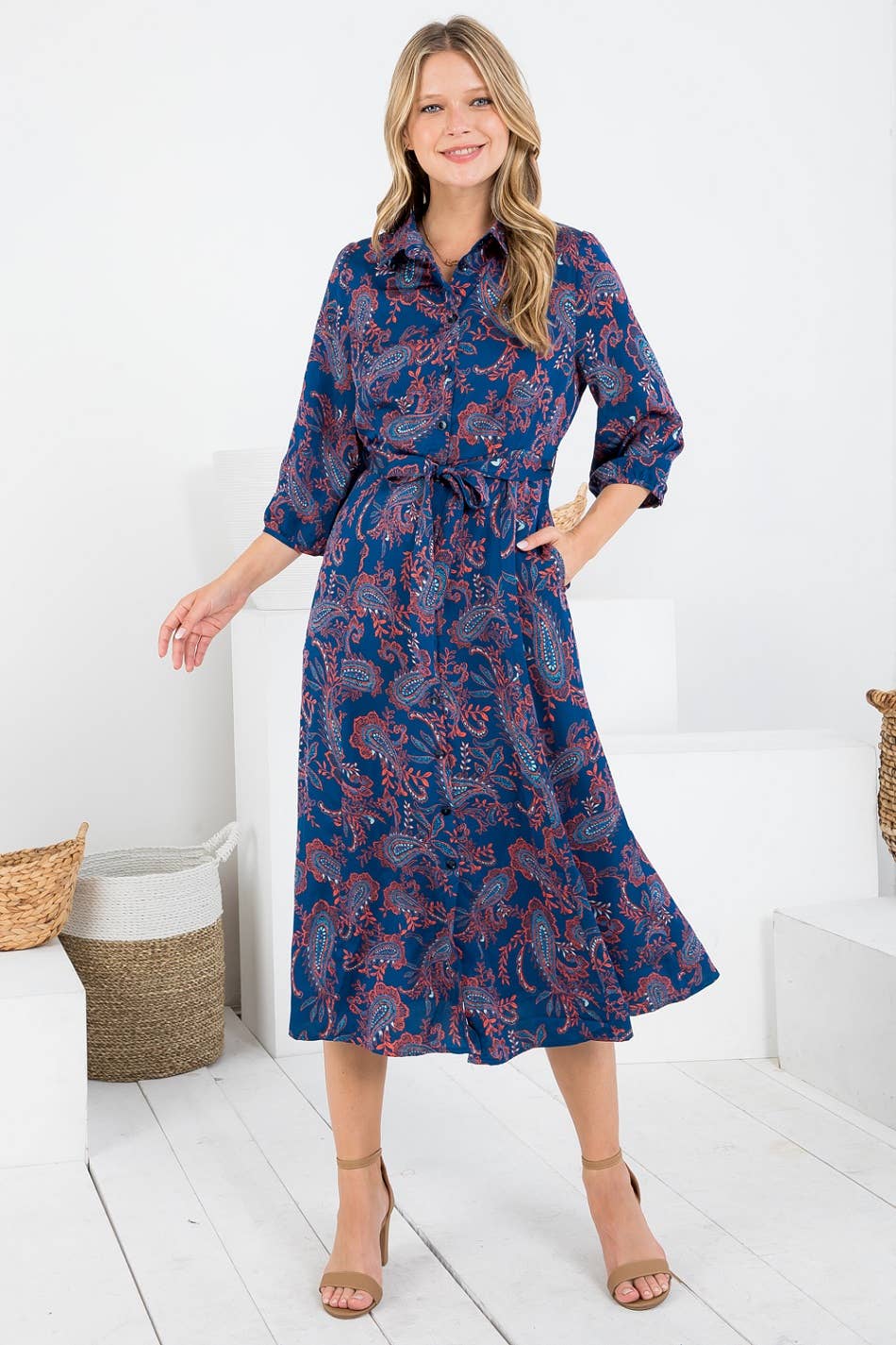 Paisley Print Dress