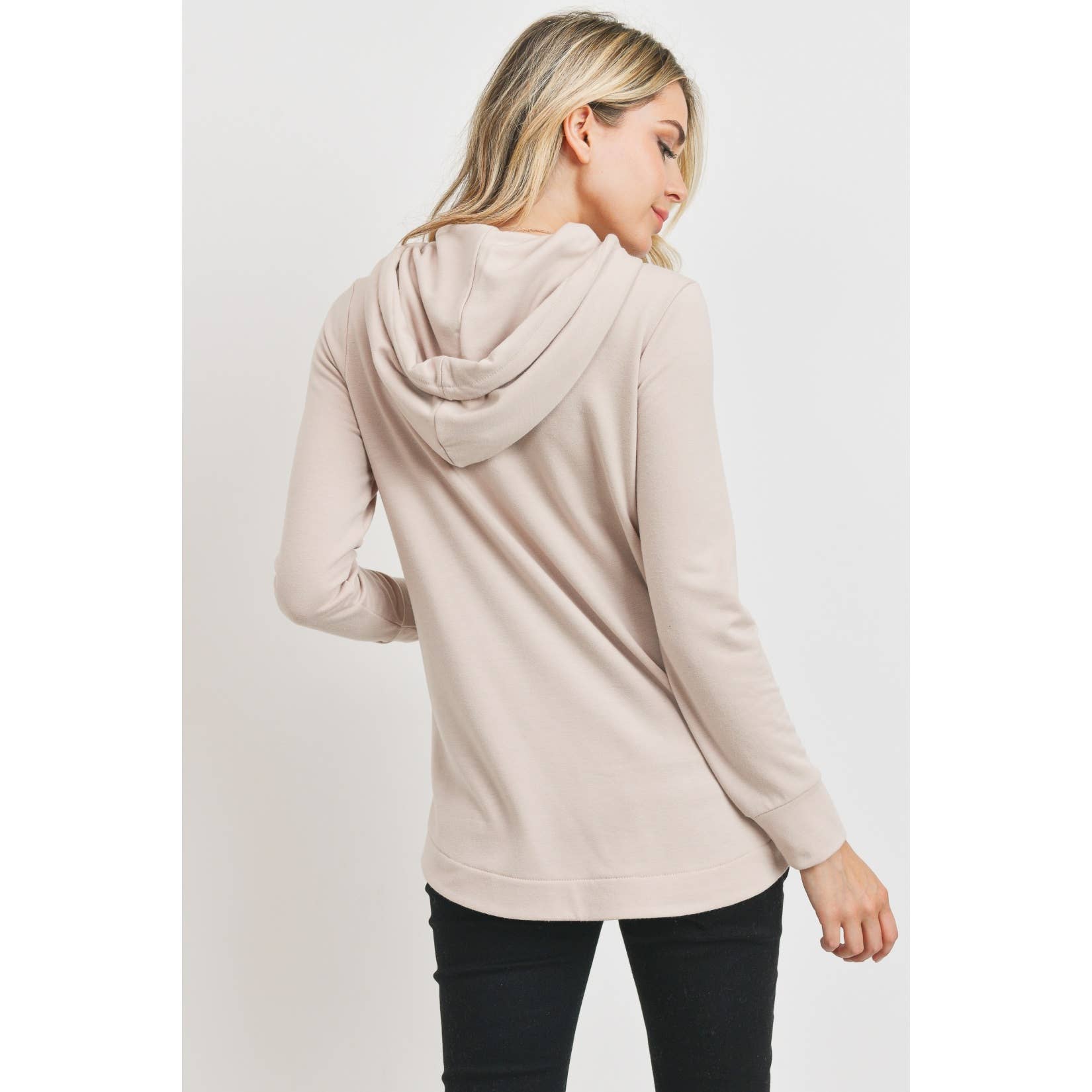 French Terry Half-Zip Maternity Nursing Hoodie