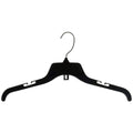 484 Black Plastic Hangers with 360 Rotating Metal Hook and Notches for Straps (60 Pieces)