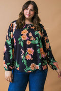 A PLUS SIZE WOVEN TOP -ITP11390