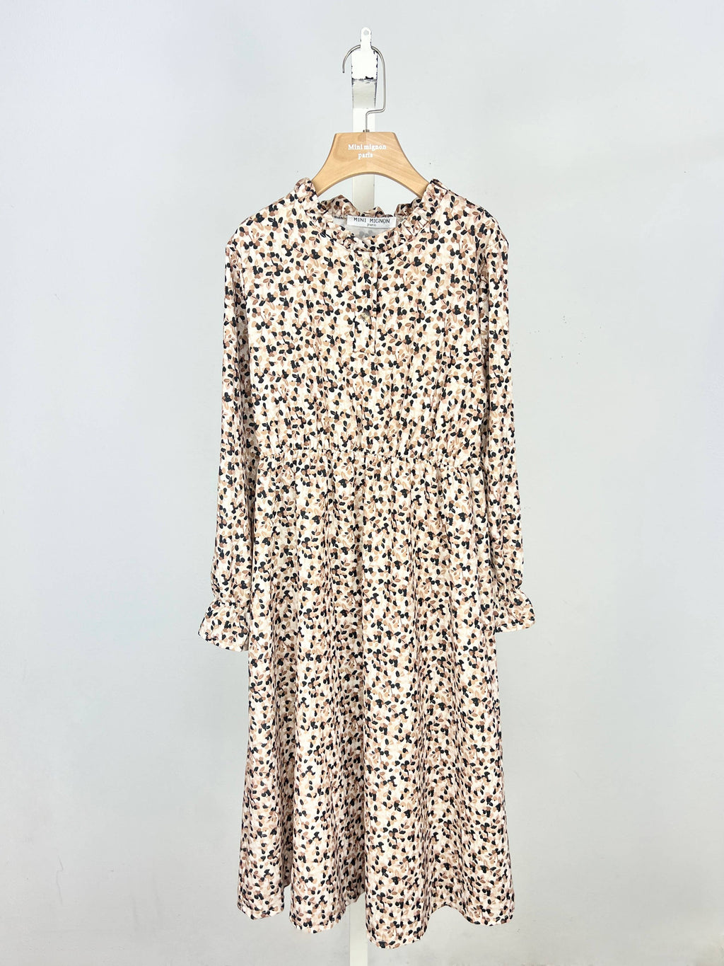 Girls' liberty floral print long sleeve long dress