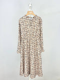 Girls' liberty floral print long sleeve long dress
