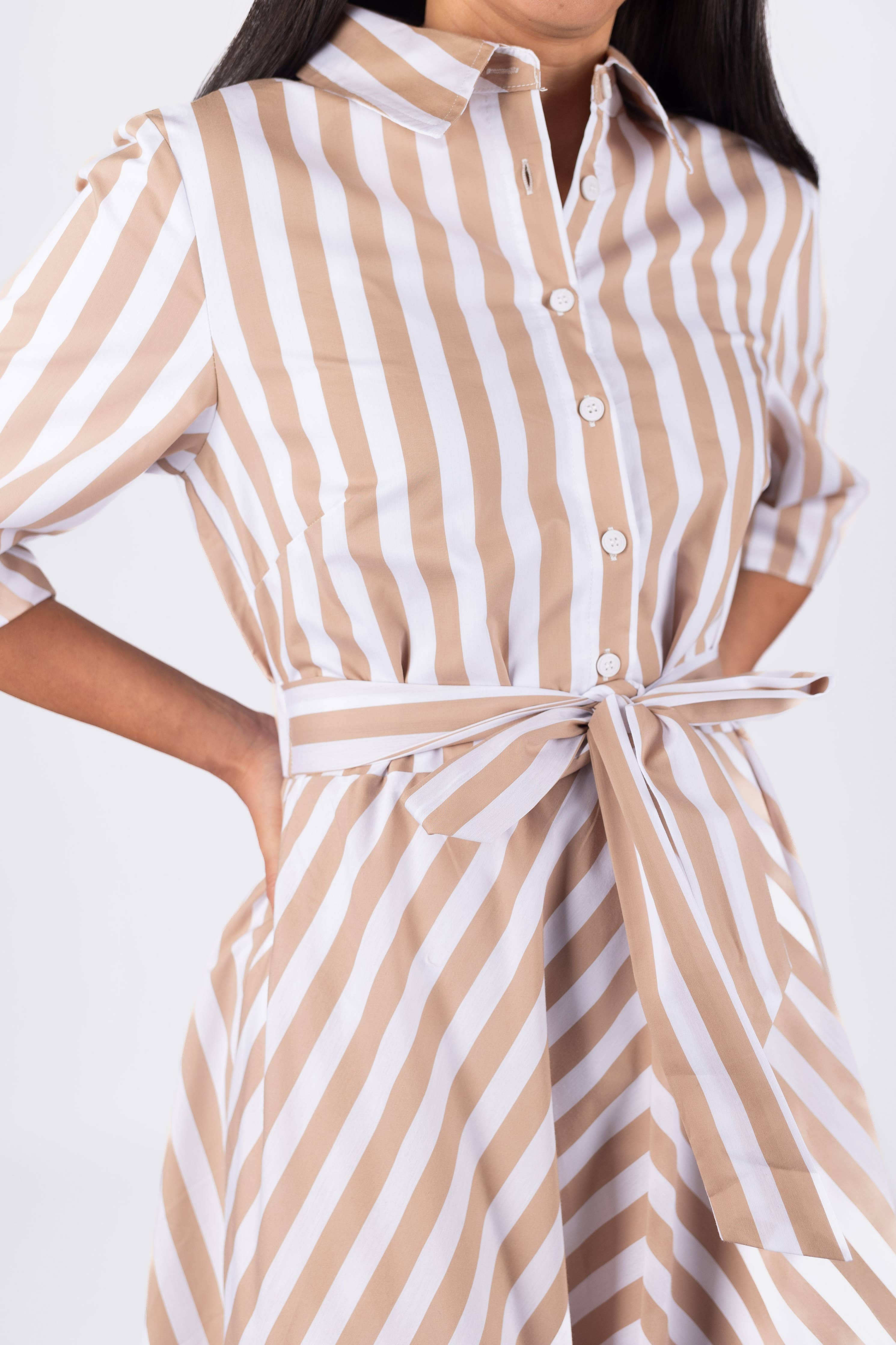 ANIKA DRESS (KHAKI)