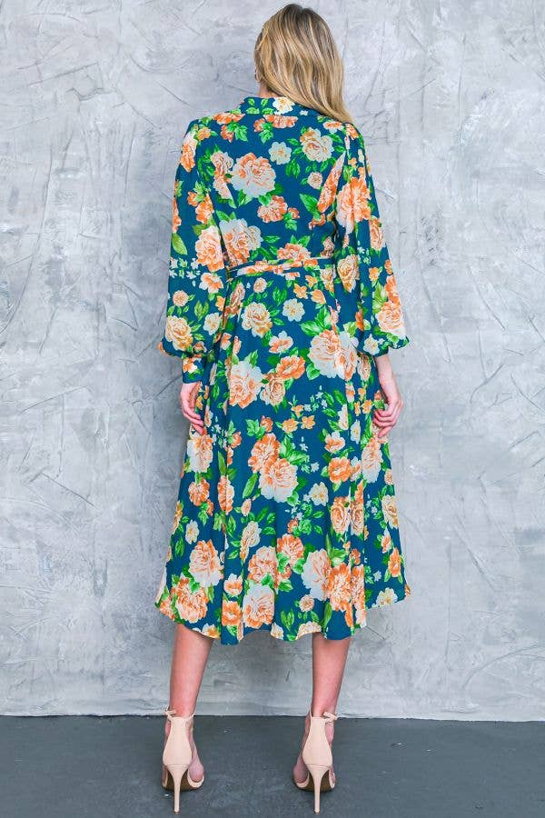 A printed woven midi shirt dress - ID20333
