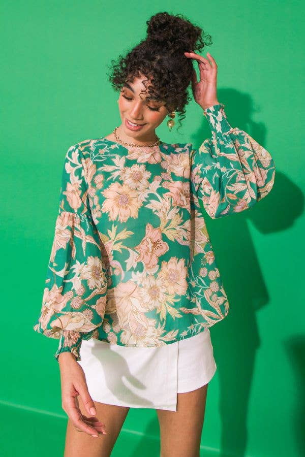 A printed woven top - IT11646-PP