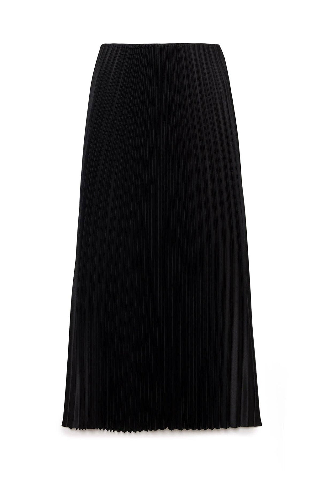 High-Waist Pleated Maxi Skirt – Elegant Flowy A-Line Skirt