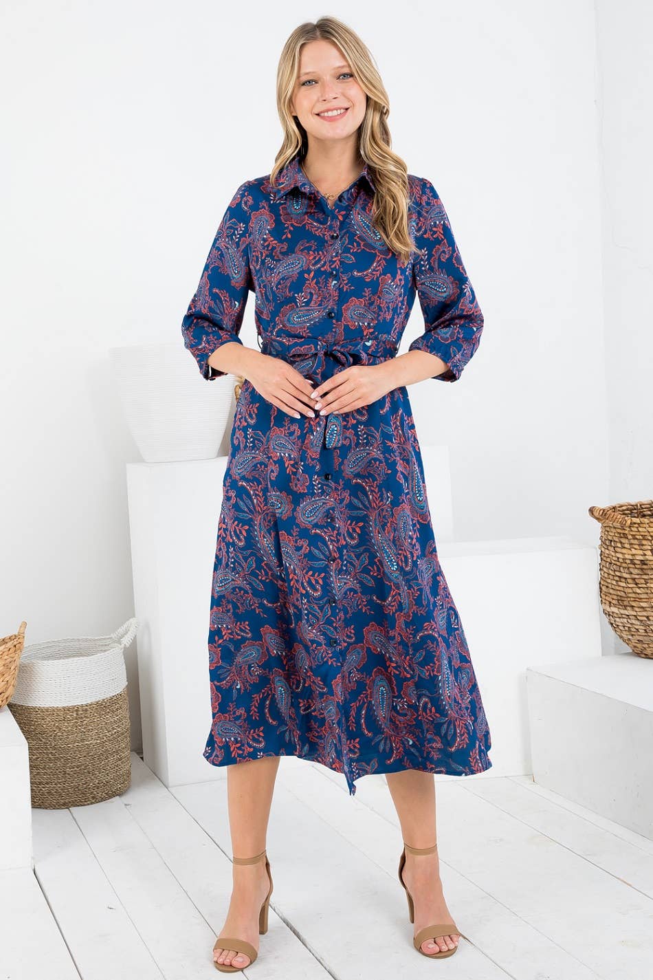 Paisley Print Dress