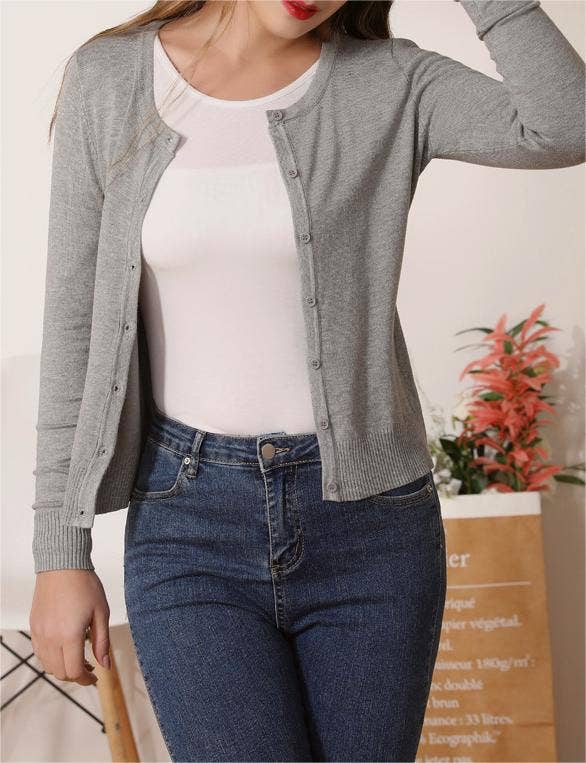 Knitted sweater cardigan jacket top