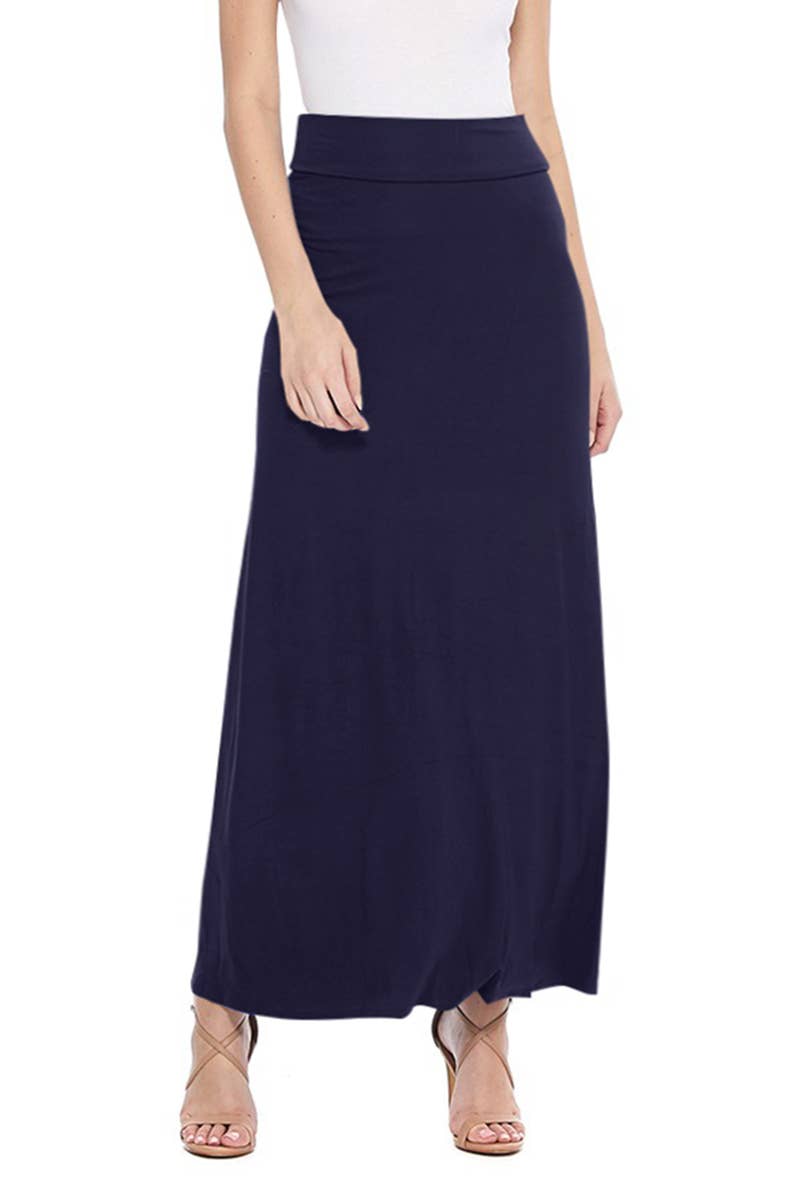 Women's Casual Relaxed Fit Solid Maxi Skirt (Open Pack)