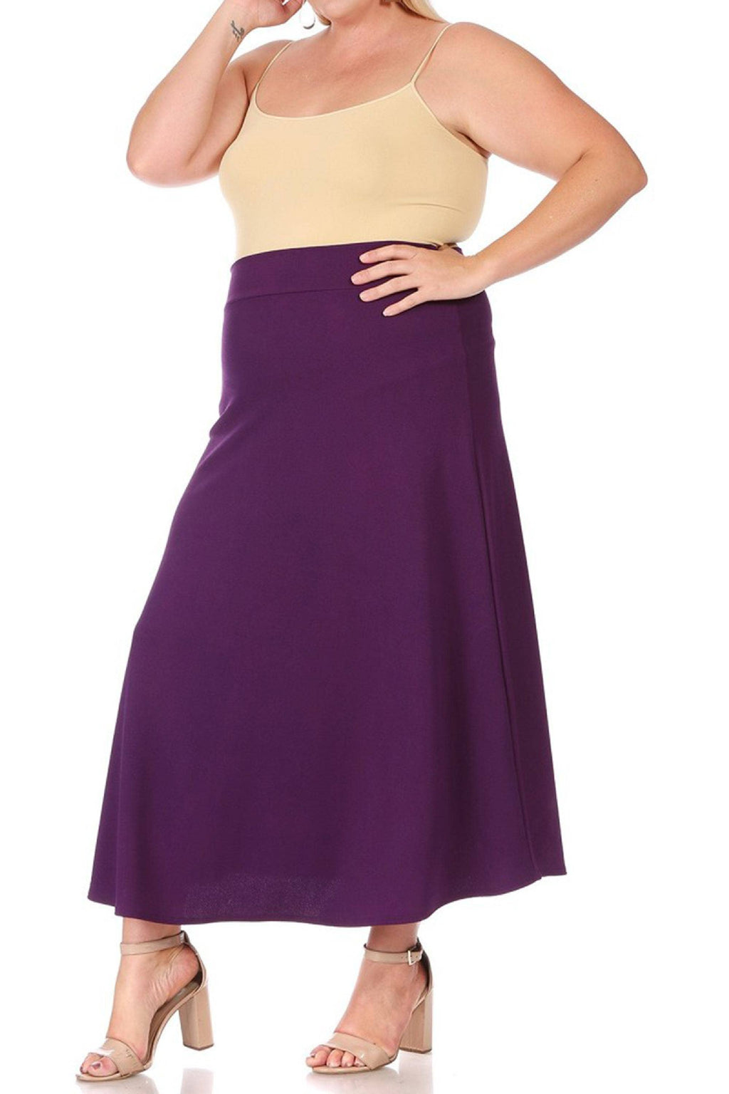 Women's Plus Size Flare A-line Long Skirt
