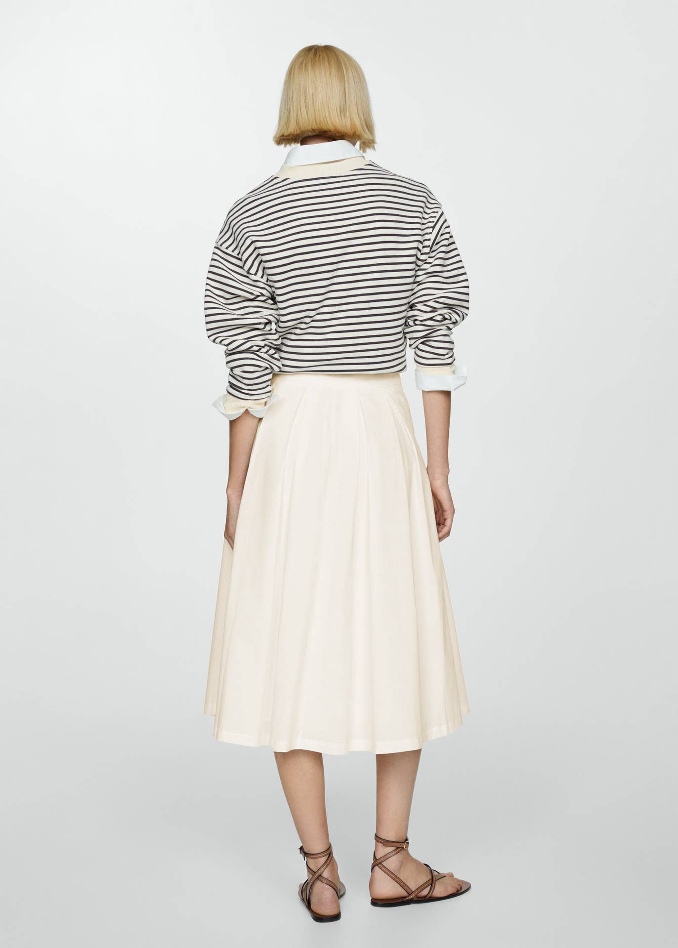 PLEATED SKIRT ELEGANT HIGH-WAISTED ZIPPER SKIRT