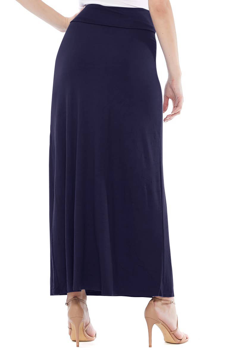 Women's Casual Relaxed Fit Solid Maxi Skirt (Open Pack)