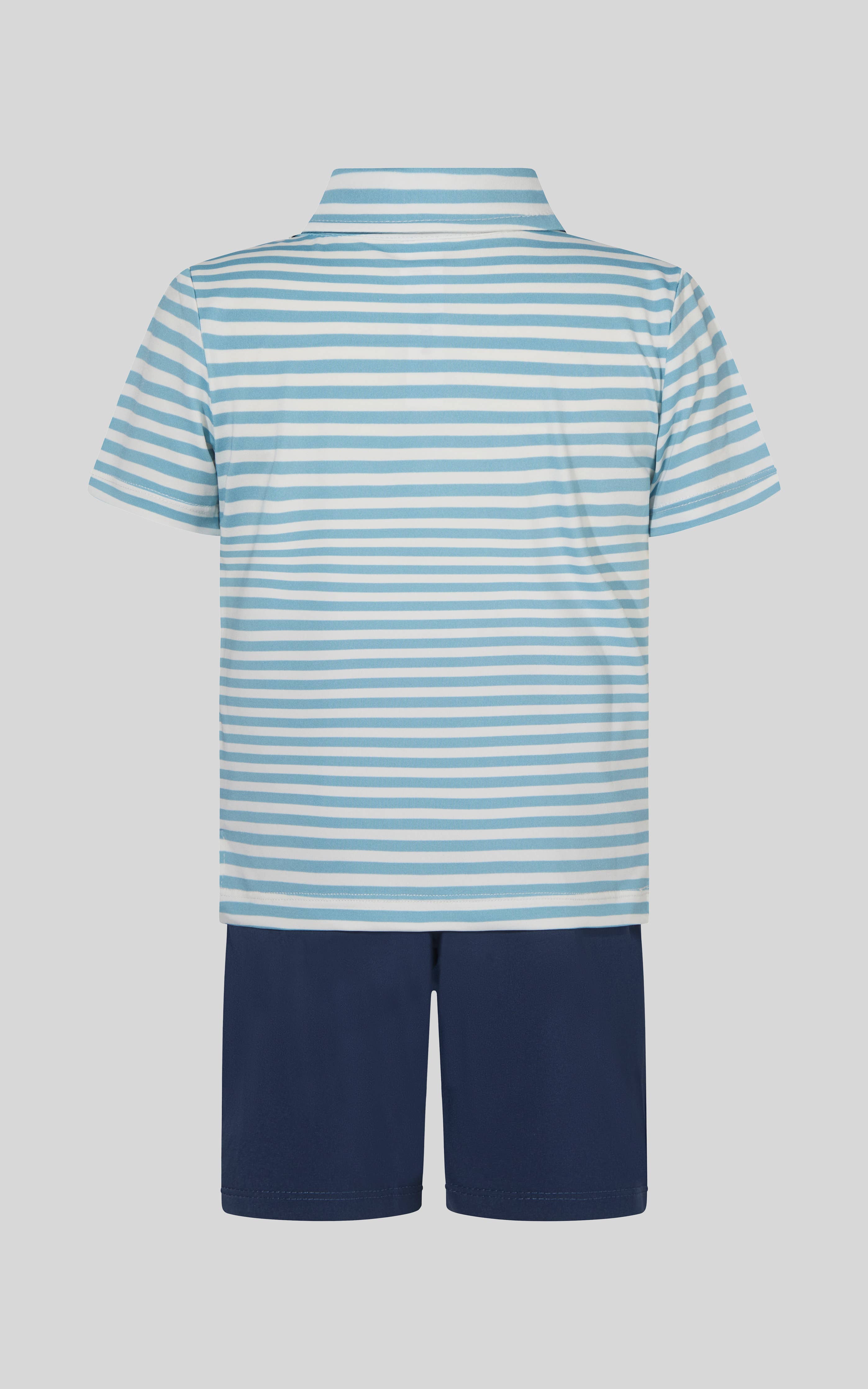 Little Boys Performance Short Sleeve Polo Shirt and Shorts