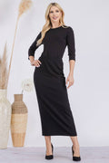 NEW COLORS- LONG PENCIL SKIRT -WITH ELASTIC WAIST BAND