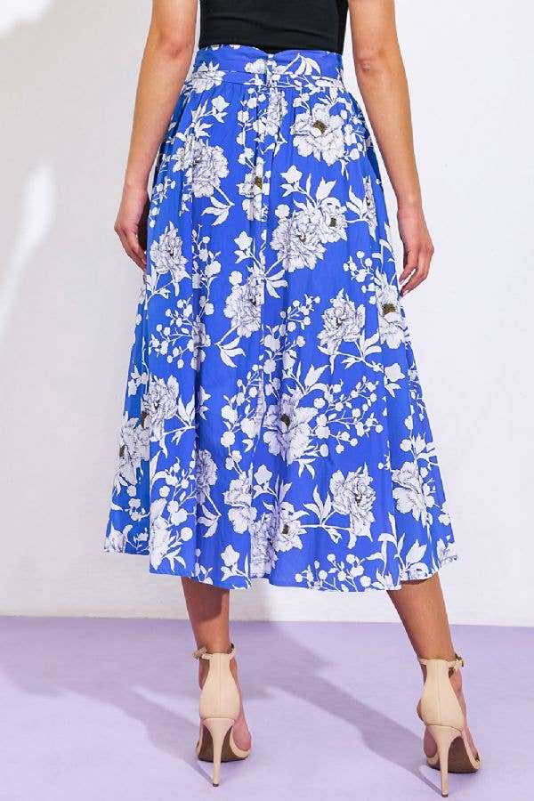 A printed poplin skirt - IK7506