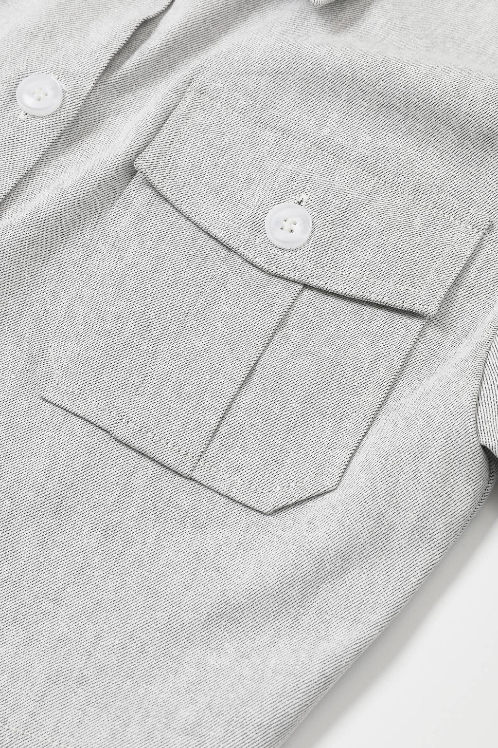 Day Trip Woven Button Down Crop Jacket