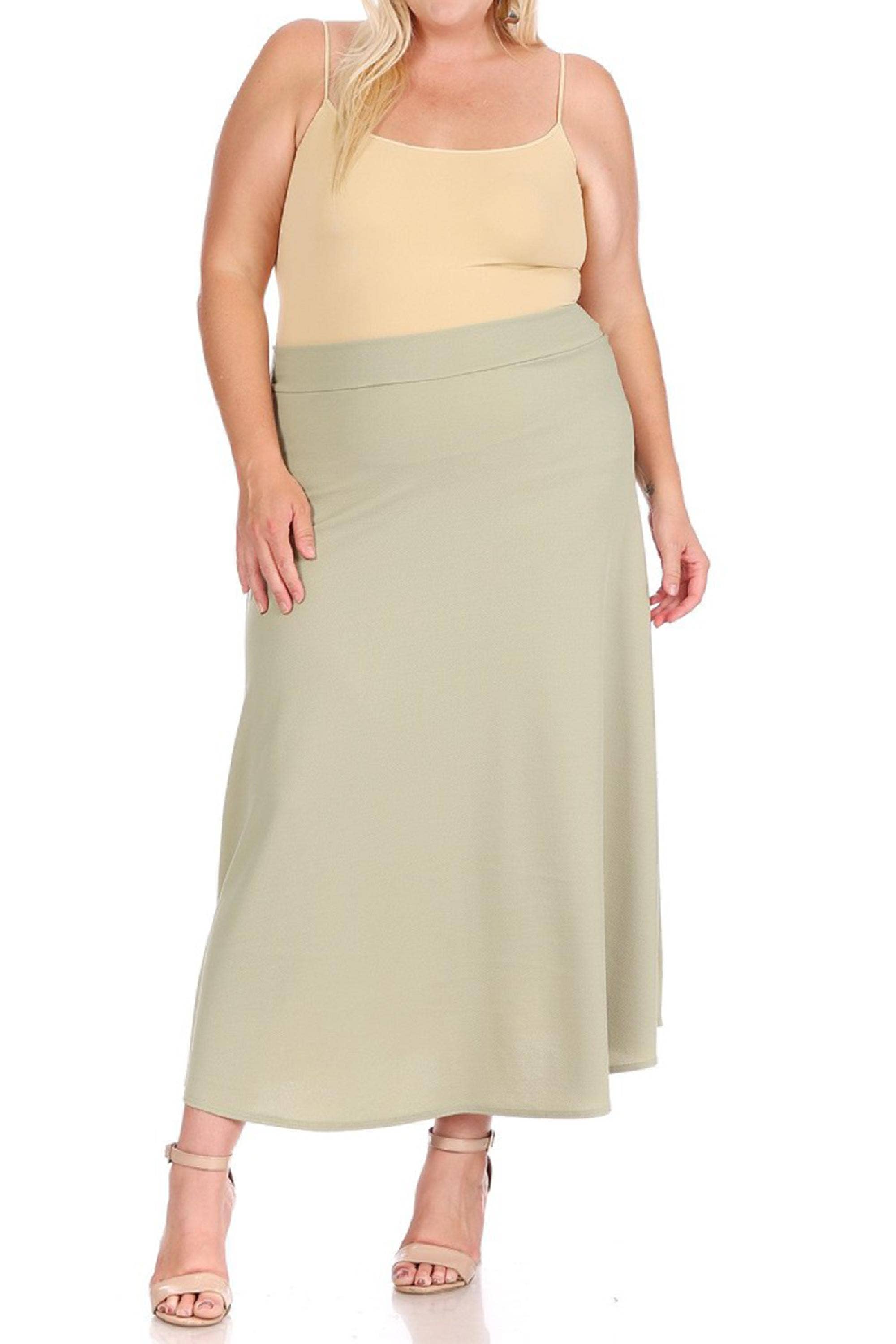 Women's Plus Size Flare A-line Long Skirt