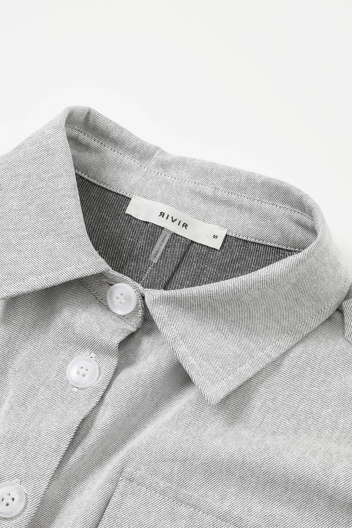 Day Trip Woven Button Down Crop Jacket