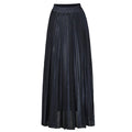 Metallic Elastic waist pleated skirt