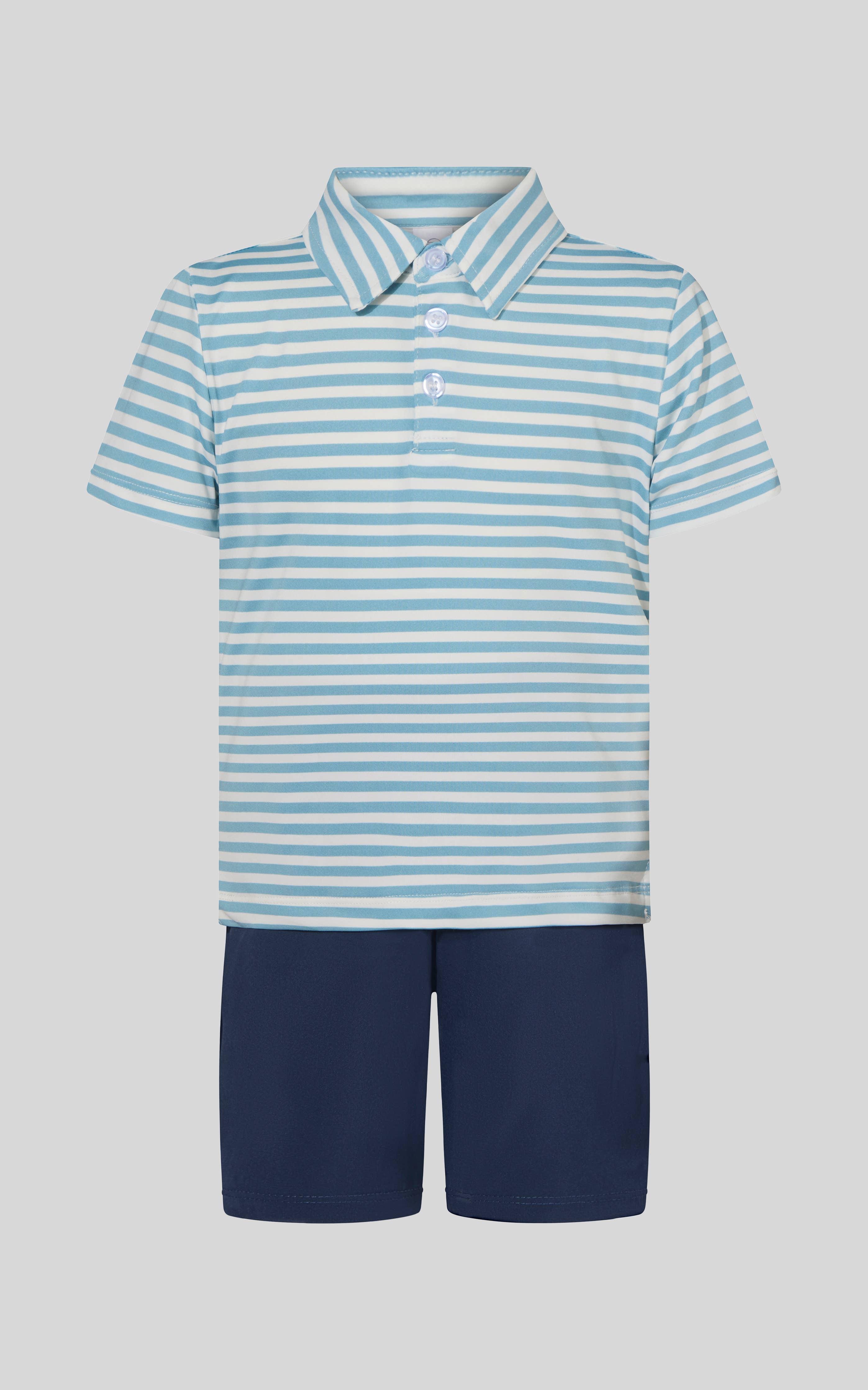 Little Boys Performance Short Sleeve Polo Shirt and Shorts