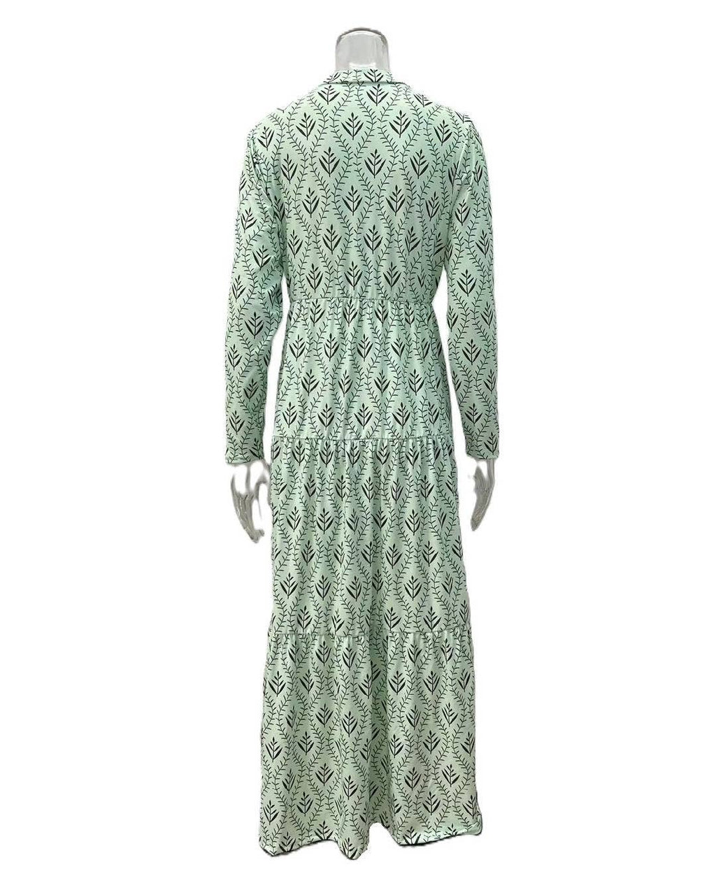 Vintage Print Fashion Maxi Dress