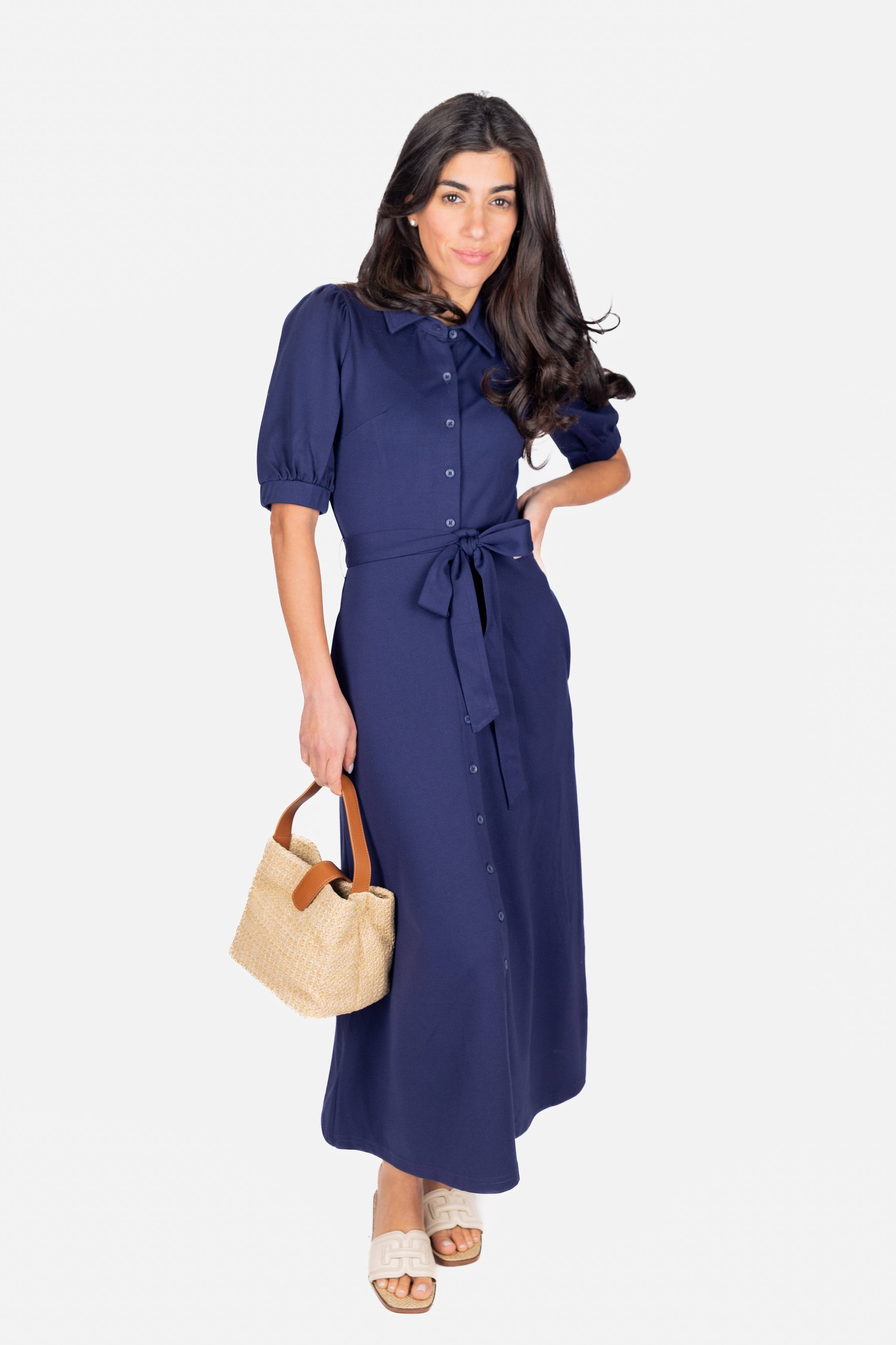MONIKA DRESS (NAVY)