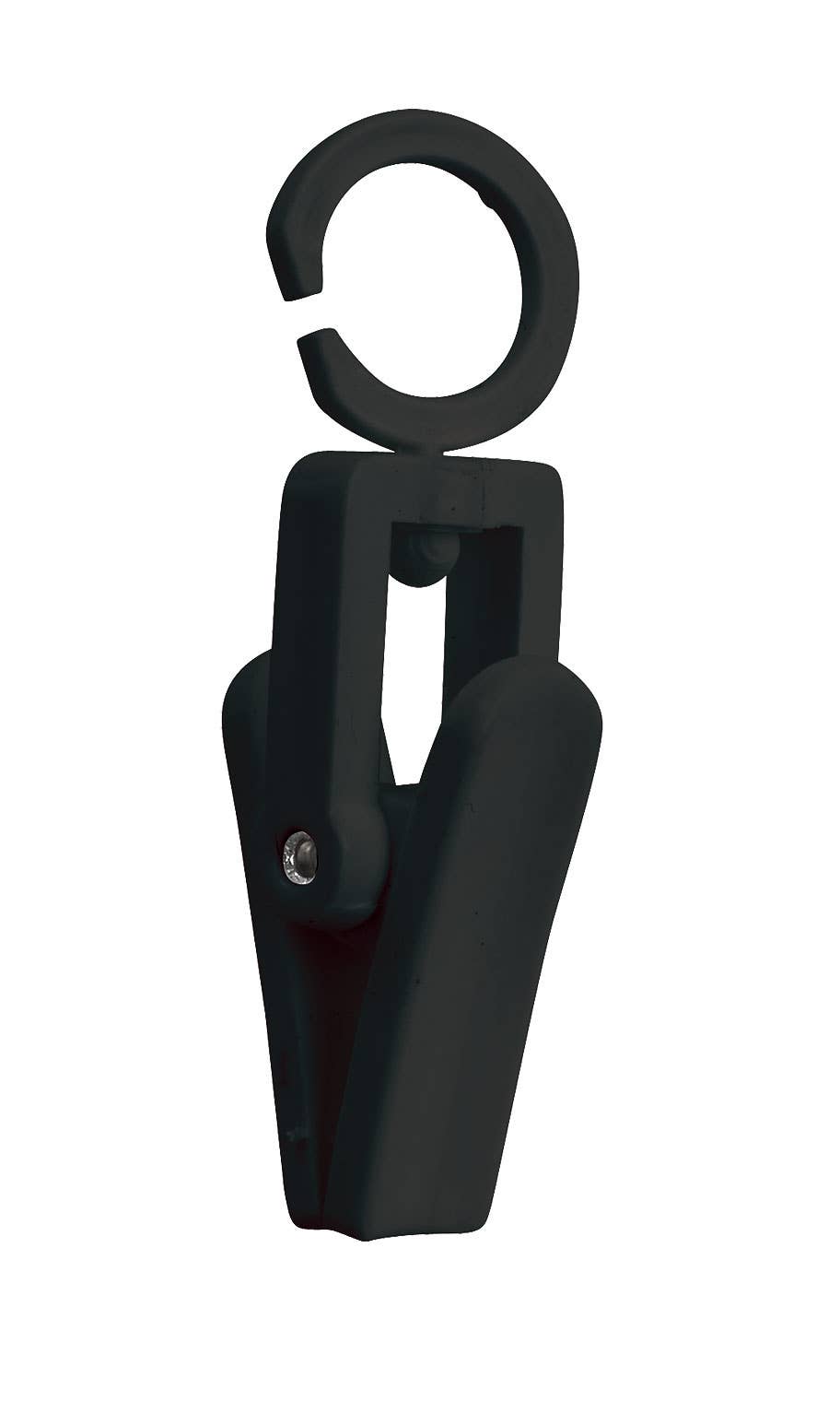 Black Plastic Swivel Clips - 2"H x 5/8”W - Pack of 50