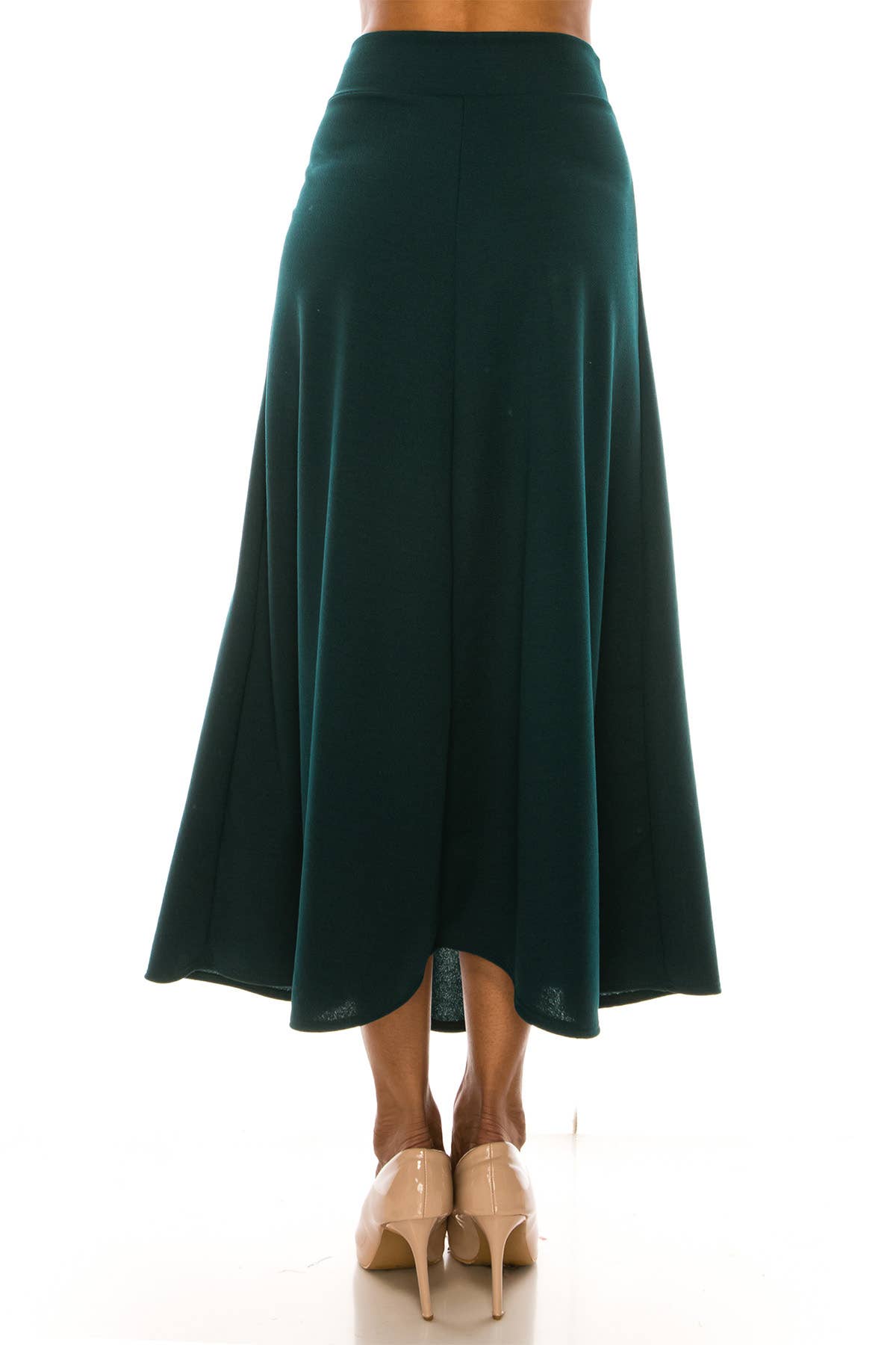Women's Casual Solid Flare A-line Long Skirt