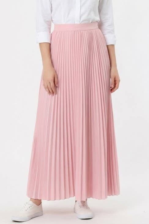 Pleated maxi skirt