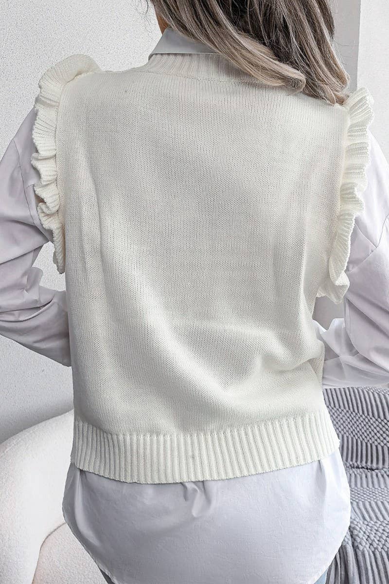 KNITTED PRISMATIC VEST SWEATER_CWOSWL1750