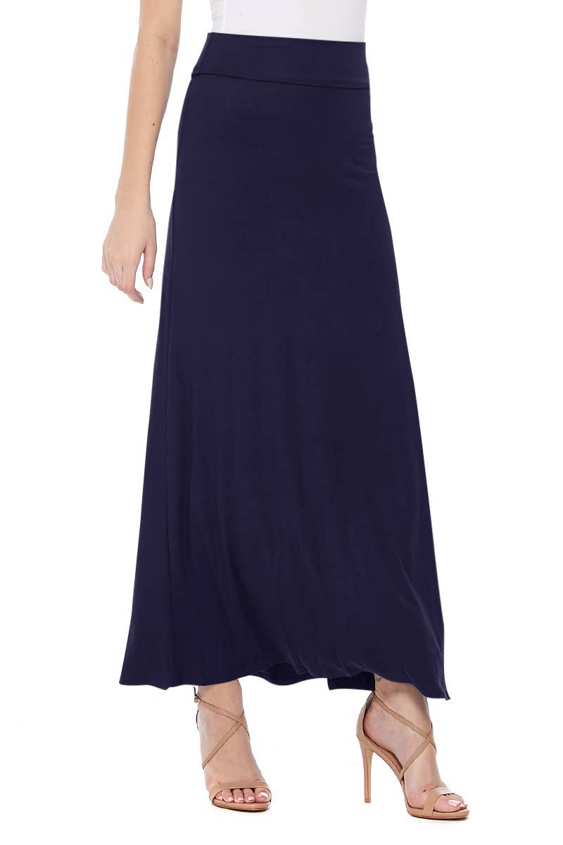 Women's Casual Relaxed Fit Solid Maxi Skirt (Open Pack)