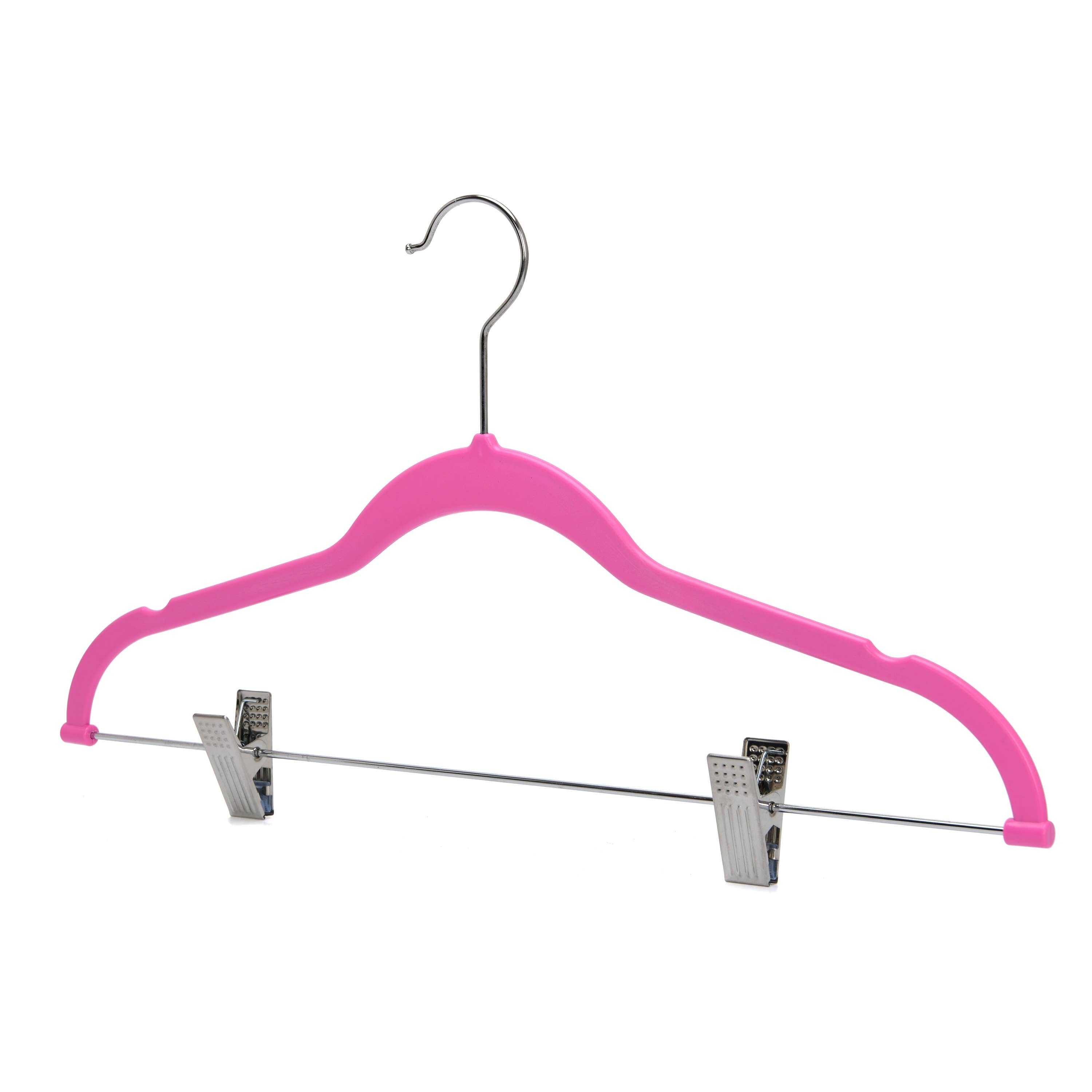 PL055 Slim Plastic Skirt Hangers - Pink