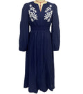 Vintage Ethnic Style V-Neck Embroidered Dress