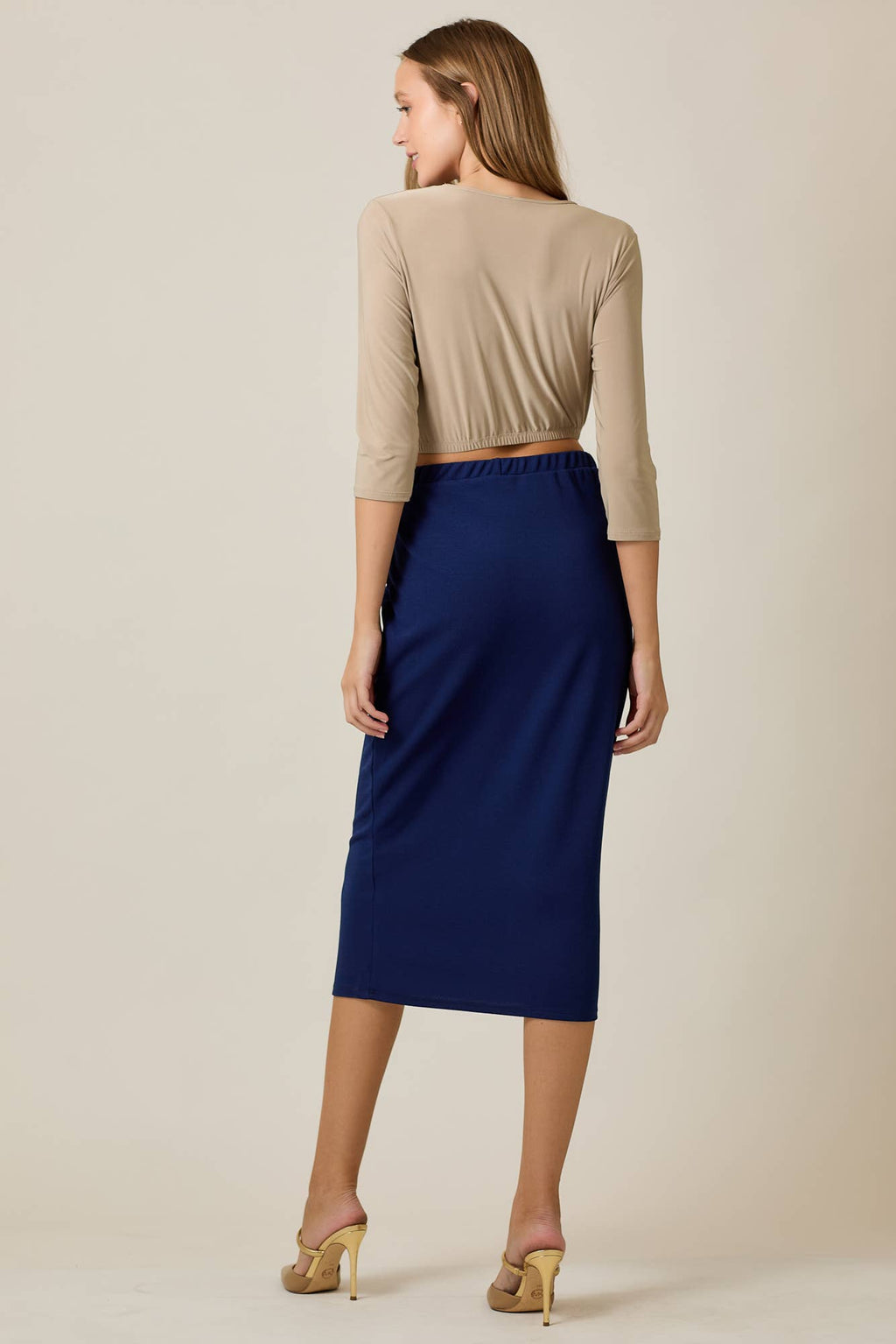 PLUS SIZE KNEE LENGTH PENCIL SKIRT -MODEST 31-INCH  -CS33770