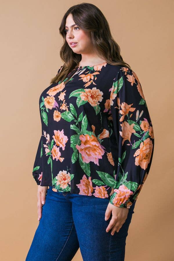 A PLUS SIZE WOVEN TOP -ITP11390