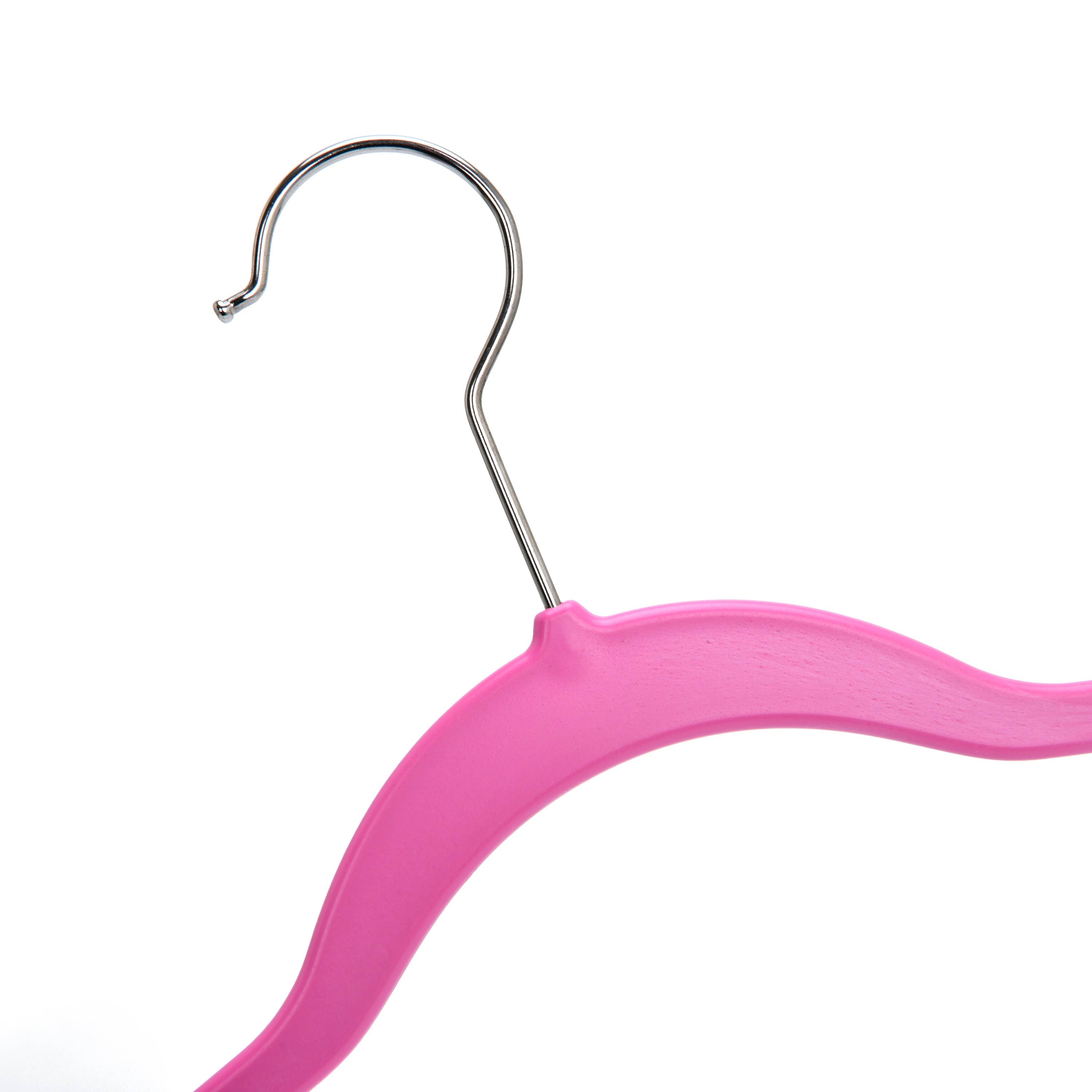 PL055 Slim Plastic Skirt Hangers - Pink