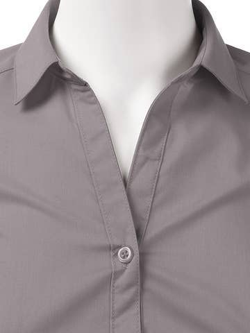 3/4 Sleeve Button Down Collar Shirt Blouse