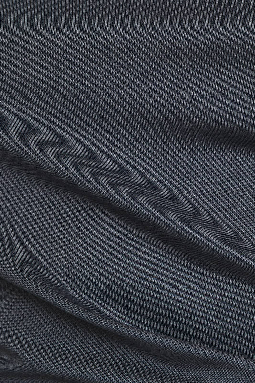 MOCK NECK LONG SLEEVE SHIRRING DETAIL TOP