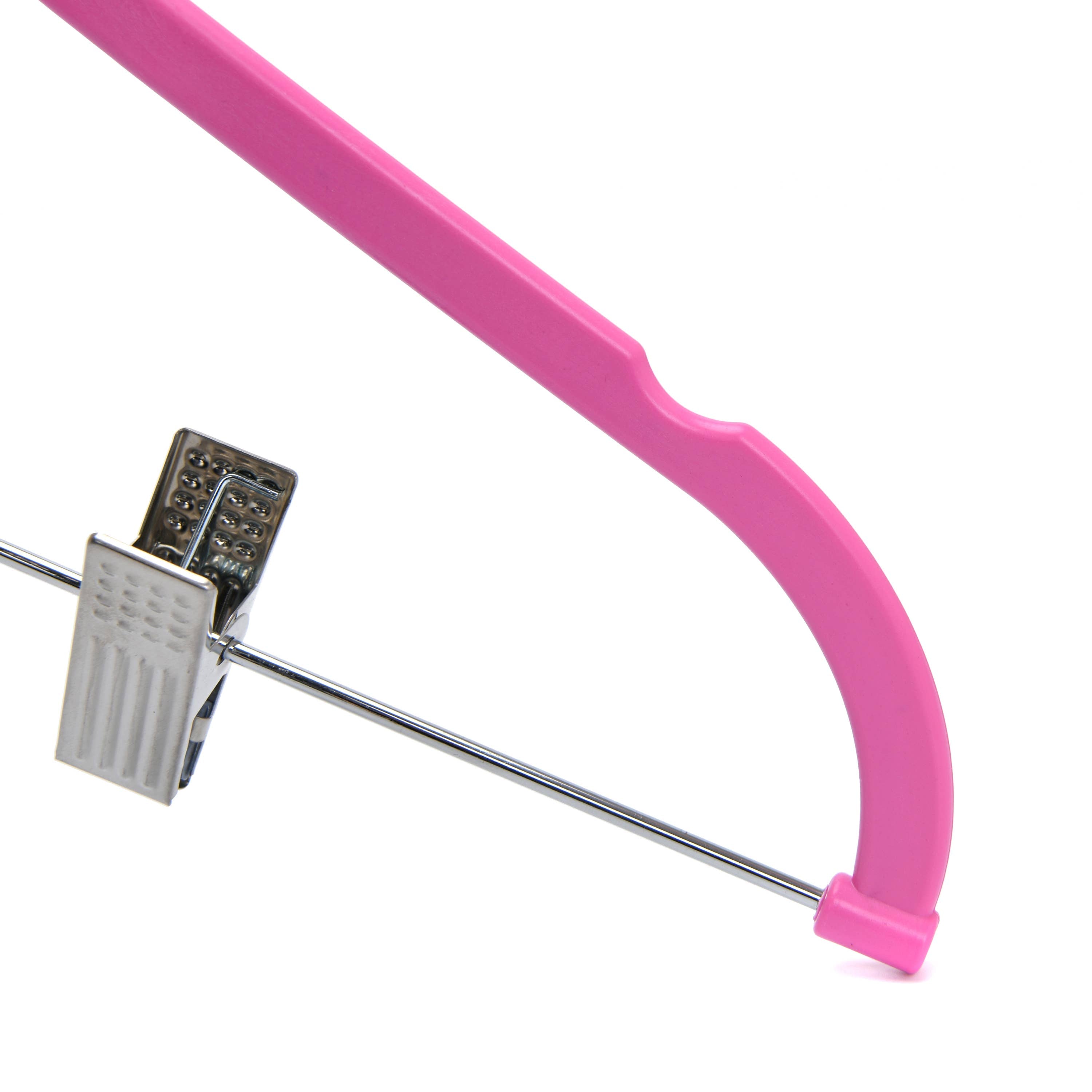 PL055 Slim Plastic Skirt Hangers - Pink