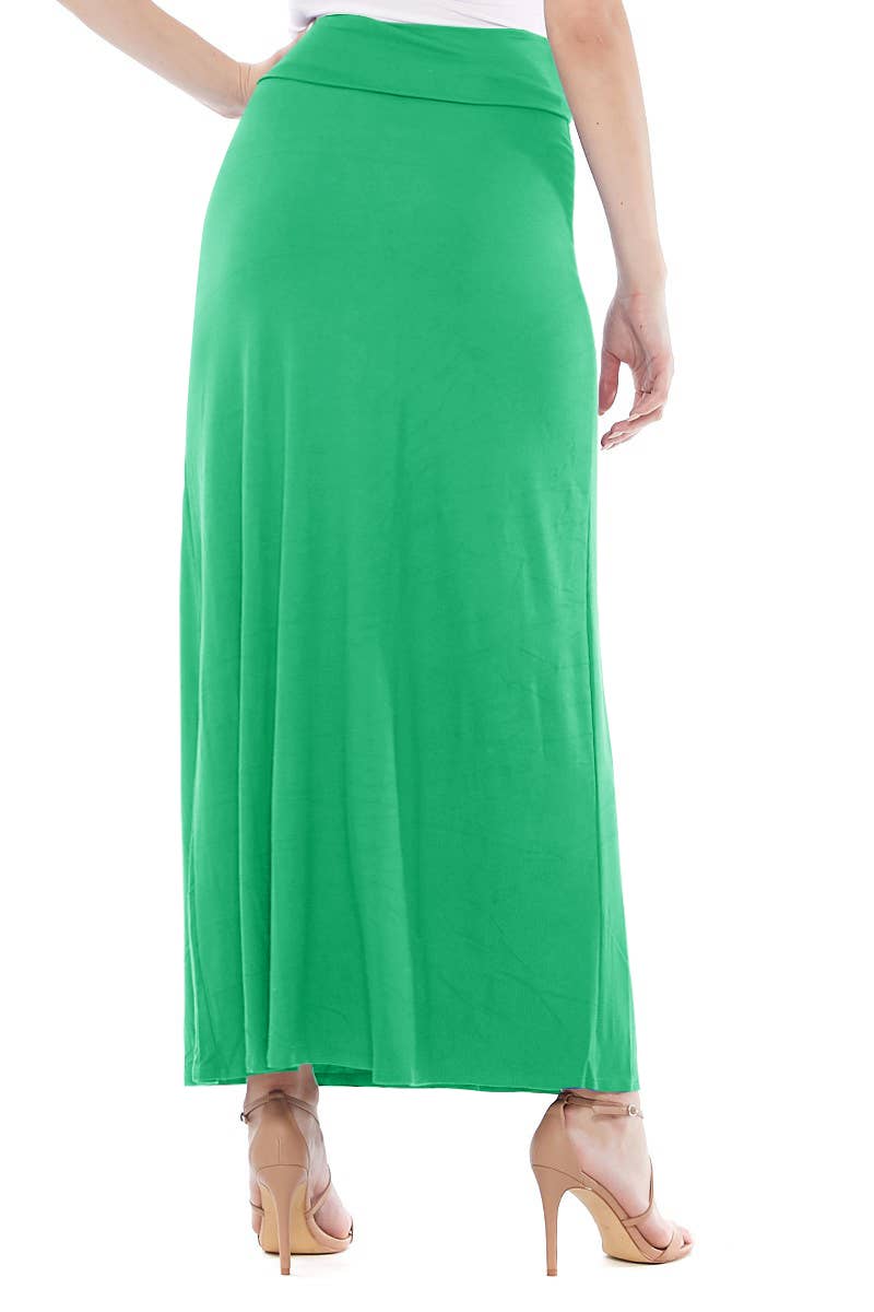 Women's Casual Relaxed Fit Solid Maxi Skirt (Open Pack)
