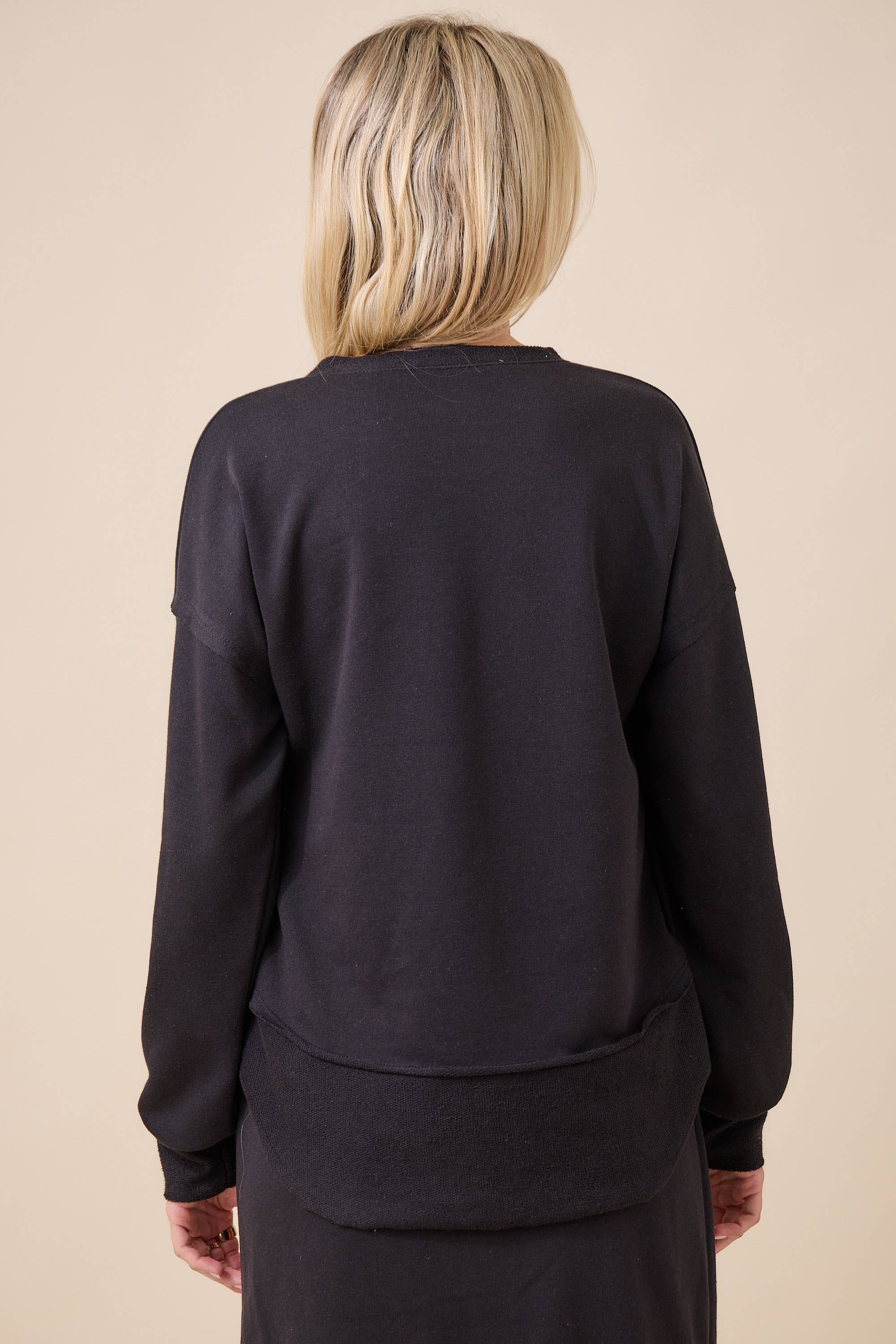 WOMEN'S SOFT KNIT LONG SLEEVE TOP -TOP PART OF SET
