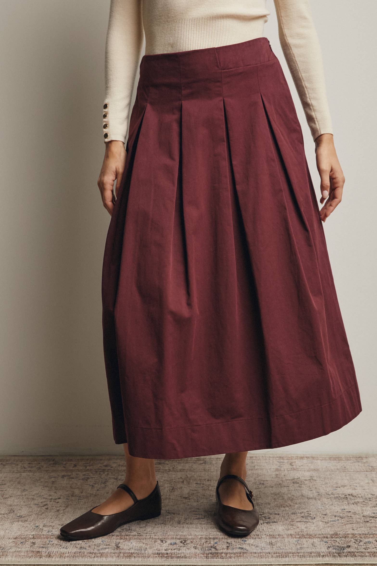Pleated A-Line Midi Skirt – The WEARhouse