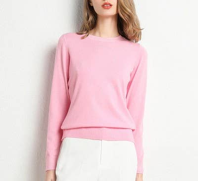 Round Neck Knitted Cardigan with Base Sweater