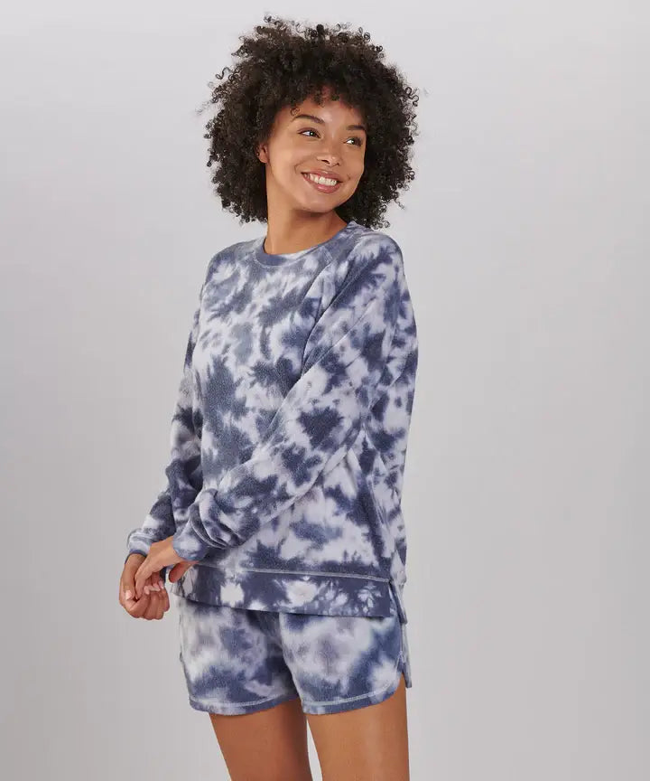 Ladies Fleece Out Crew: Tie-Dye