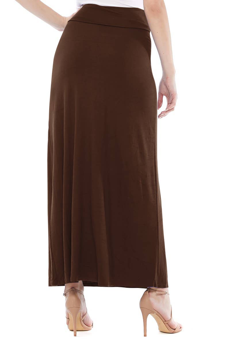 Women's Casual Relaxed Fit Solid Maxi Skirt (Open Pack)