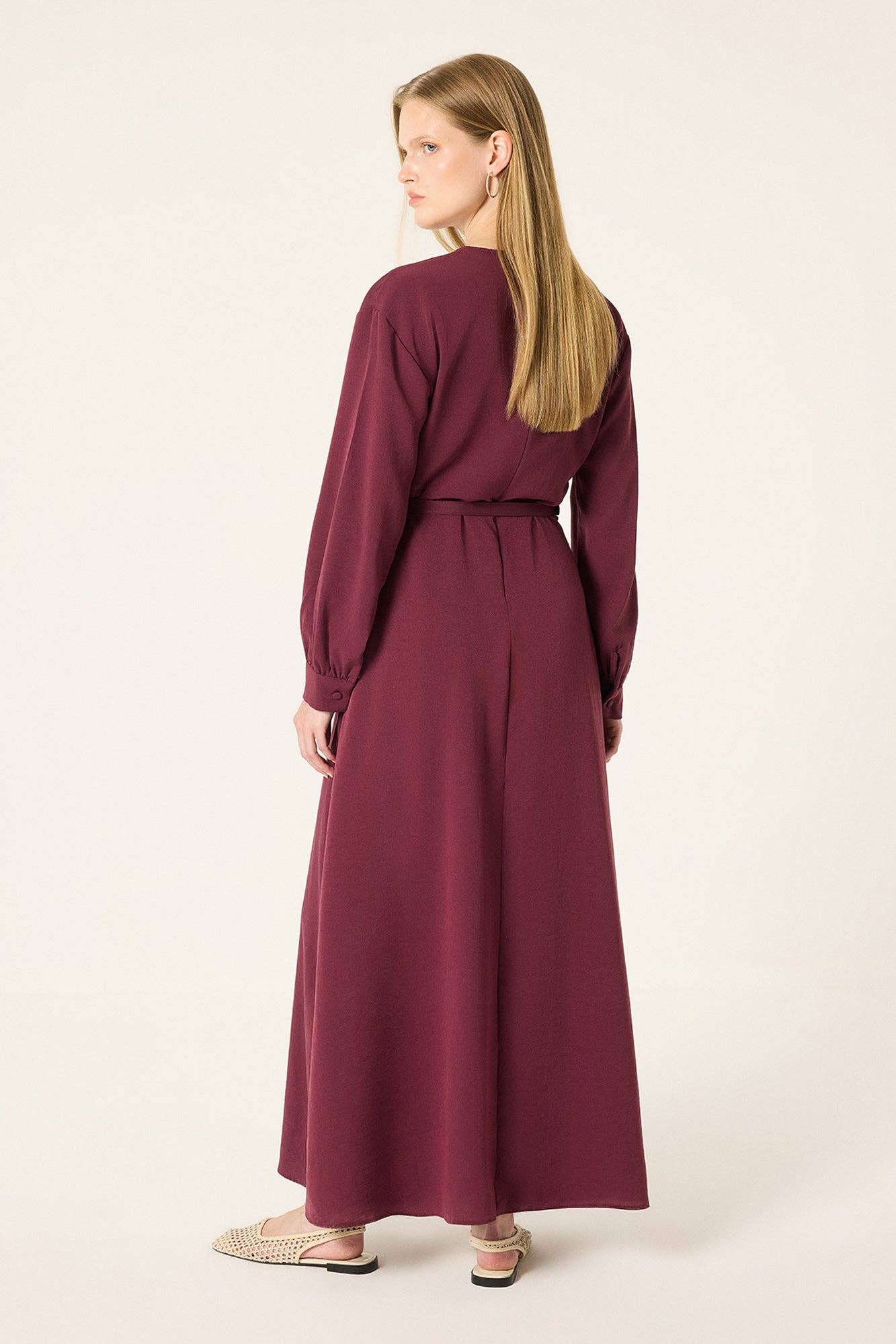 Belted Pleated Dress