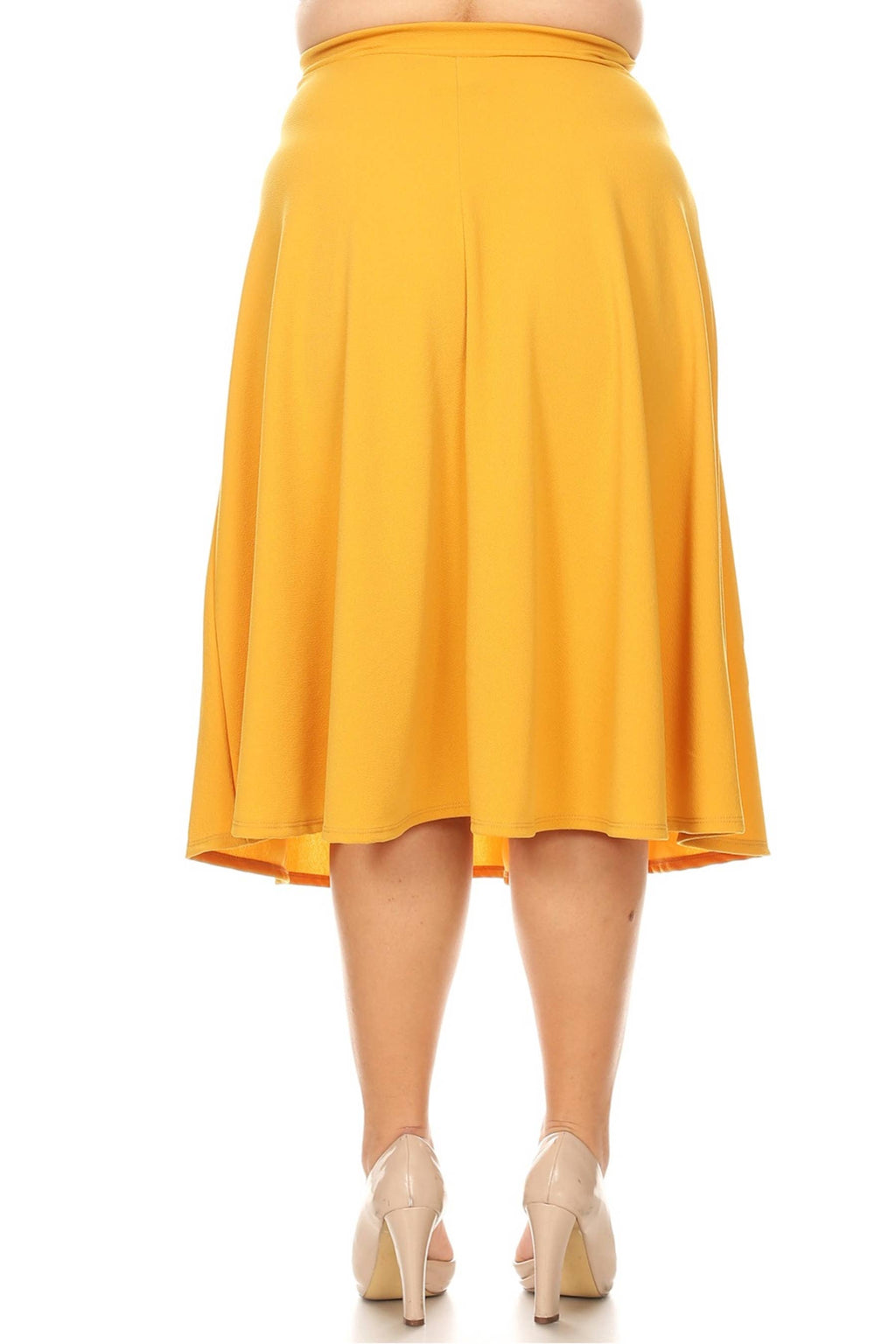 Women's Plus Size A-Line Flared Midi Skirt